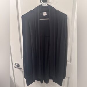 Black cardigan with waterfall neckline from All in Motion